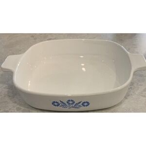 Vintage Corning Ware Blue Cornflower P-7-B  7 inch Casserole Dish No Lid Ceramic